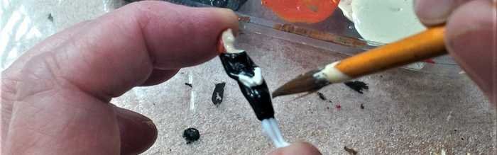 Hand painting a small custom component